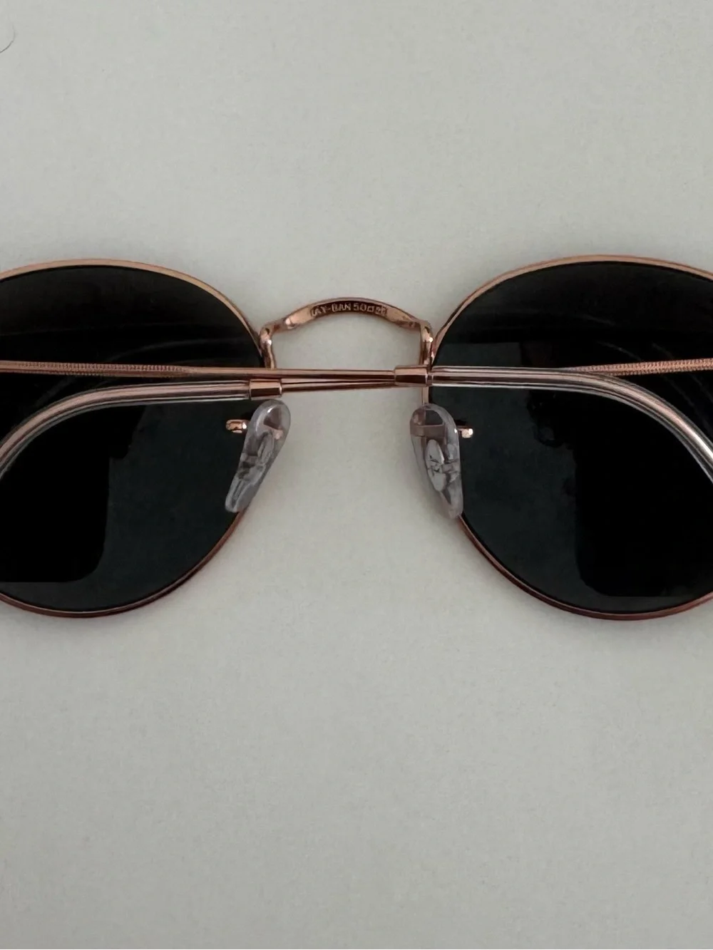 Ray-Ban Women's Round Metal Sunglasses in Rose Gold and Black RB 3447